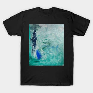 Fluid Turquoise Abstract Painting T-Shirt